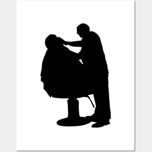 Barbershop, Photo of Barber Silhouette. Posters and Art